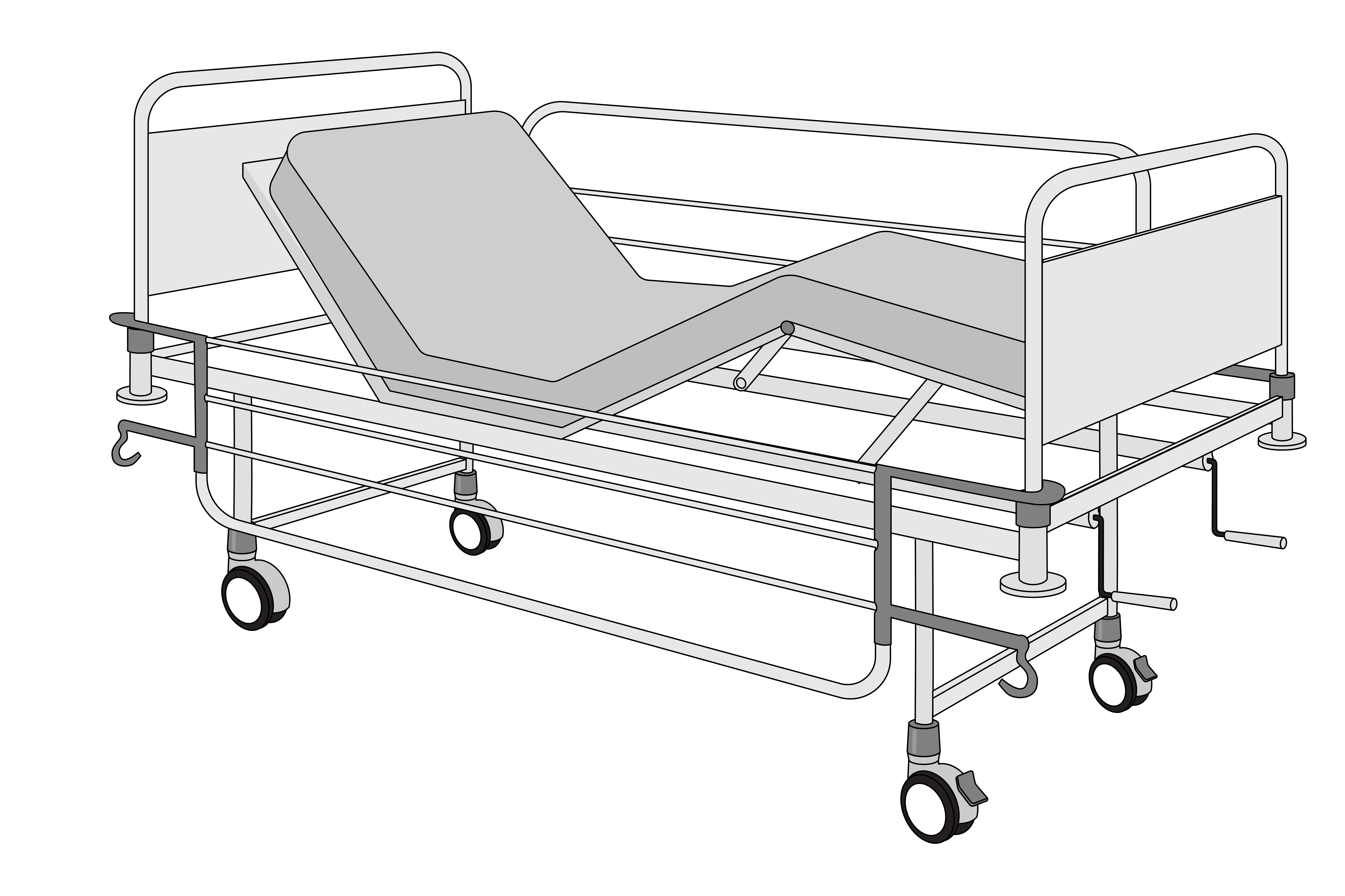 Bed,hospital,ICU,w/mattress