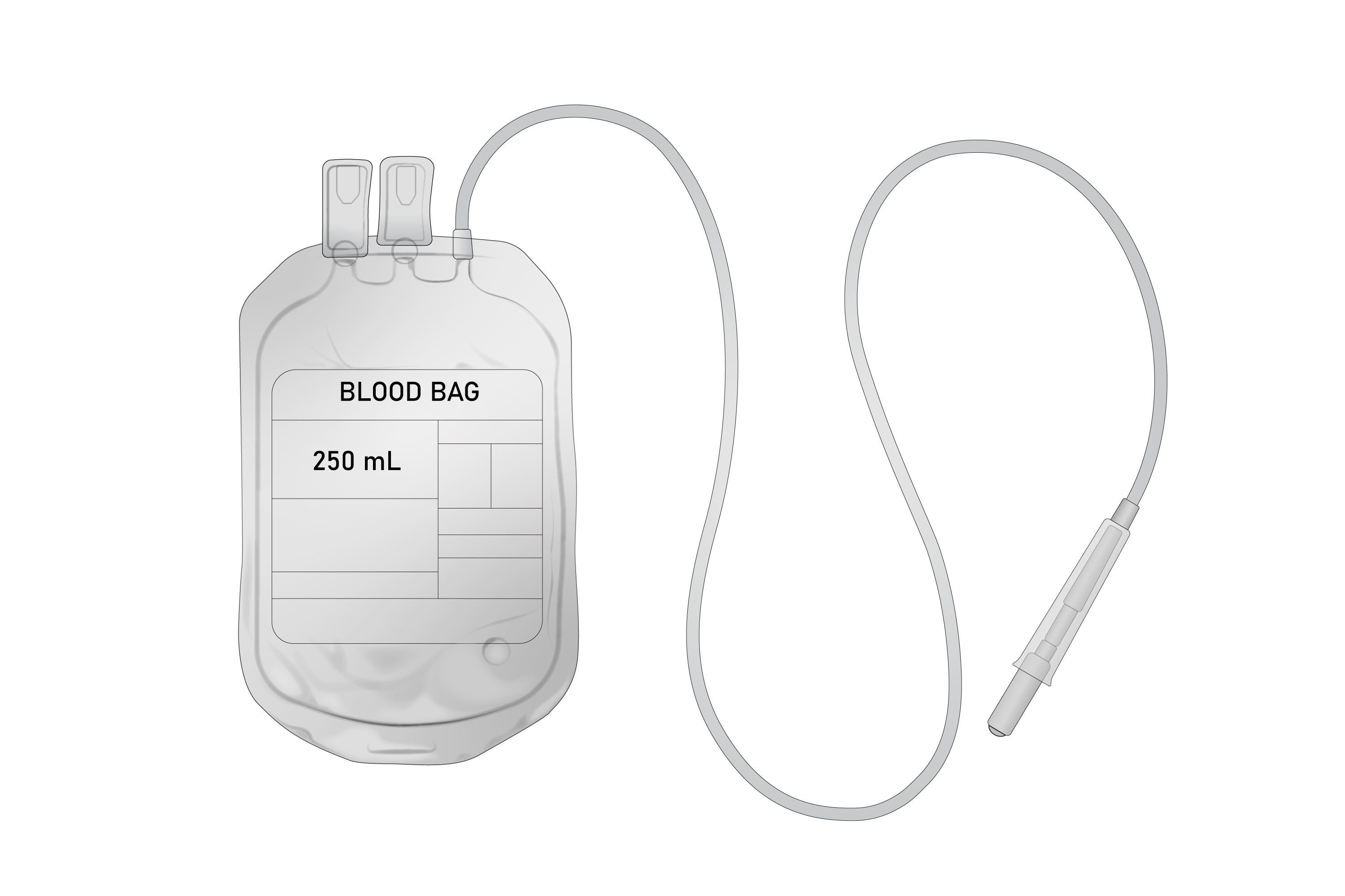 Blood bag, single, 250ml