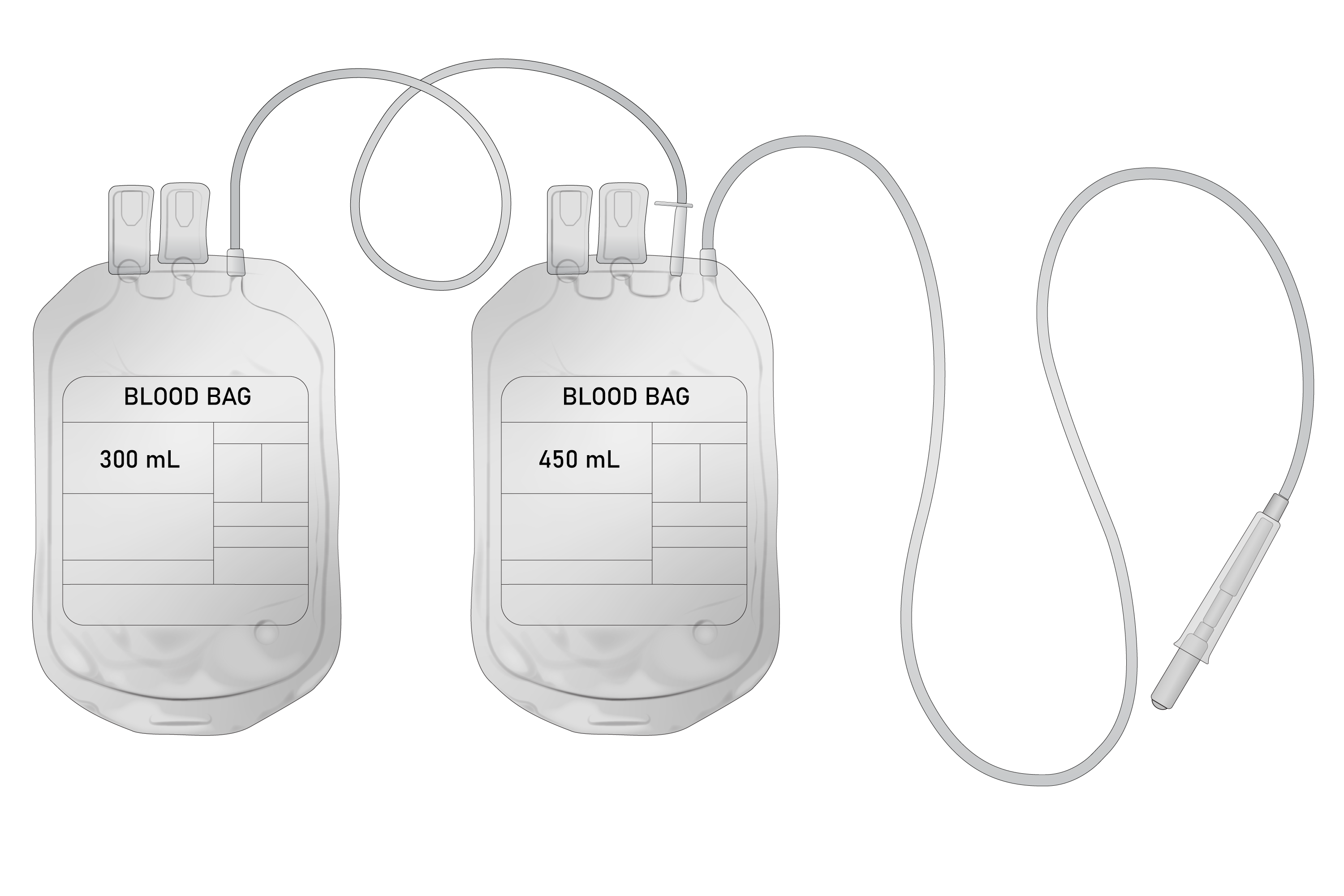 Blood bag, double, 450ml