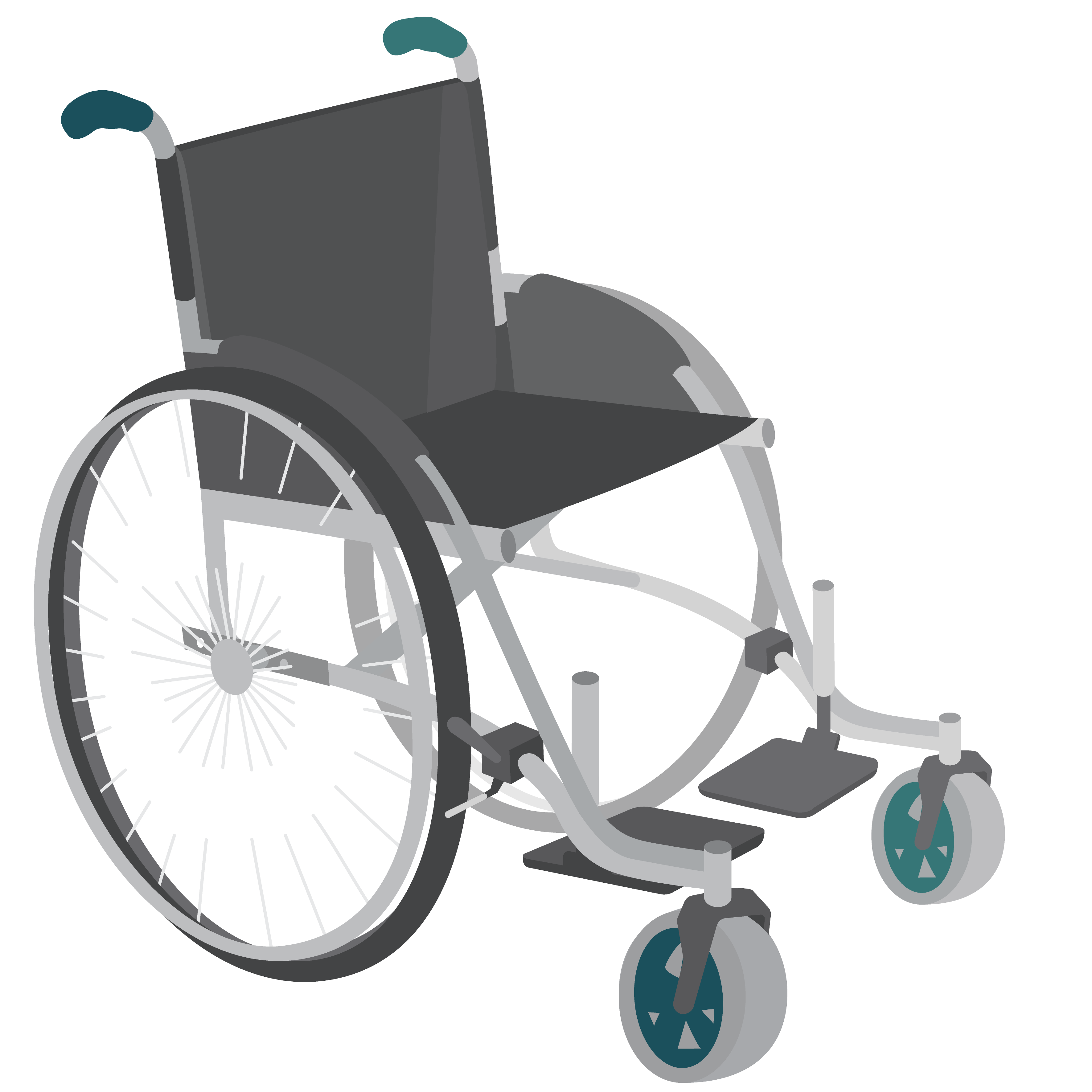 Wheelchair, active dual terrain, folding