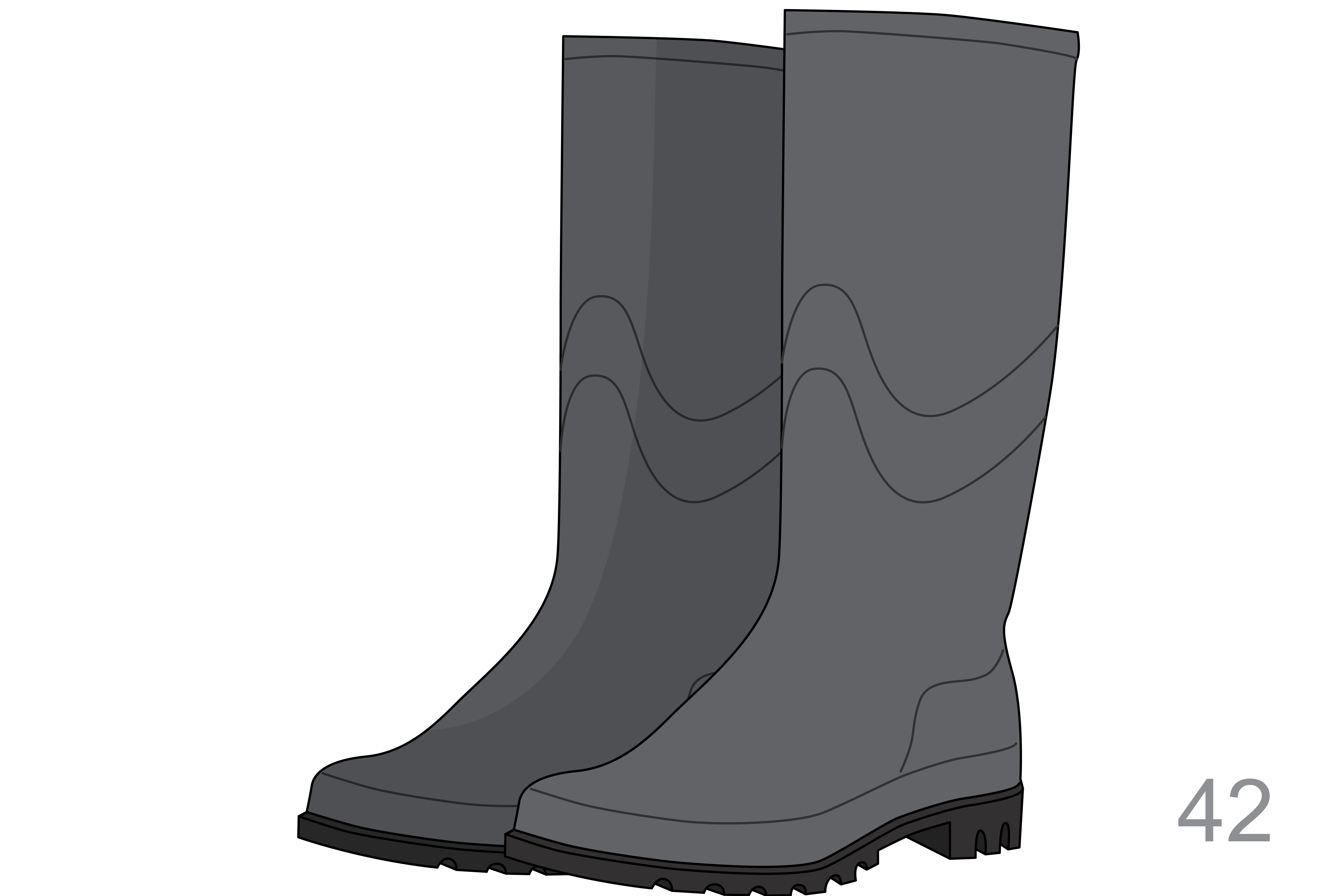 Boots,rubber/PVC,reusable,pair,size42