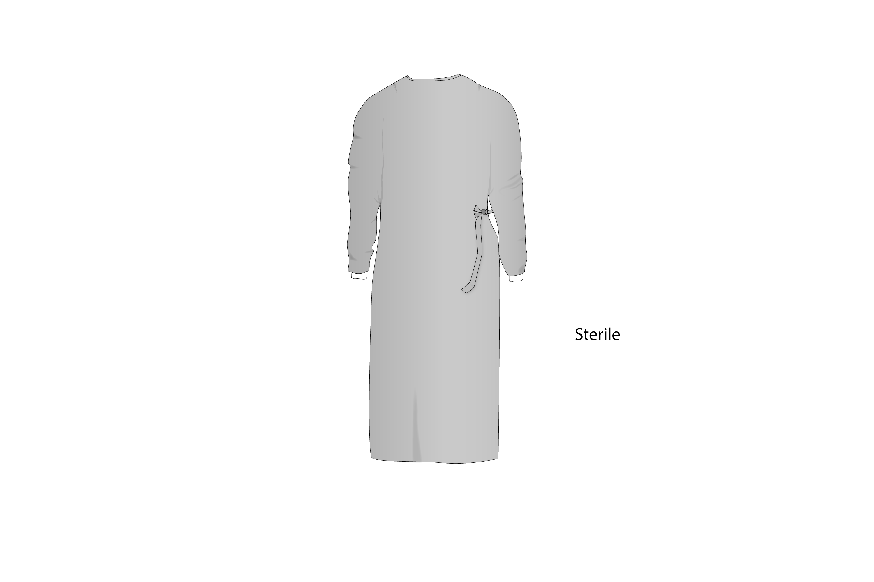 Gown,surgic,sterile,nonwoven,STD,disp,L