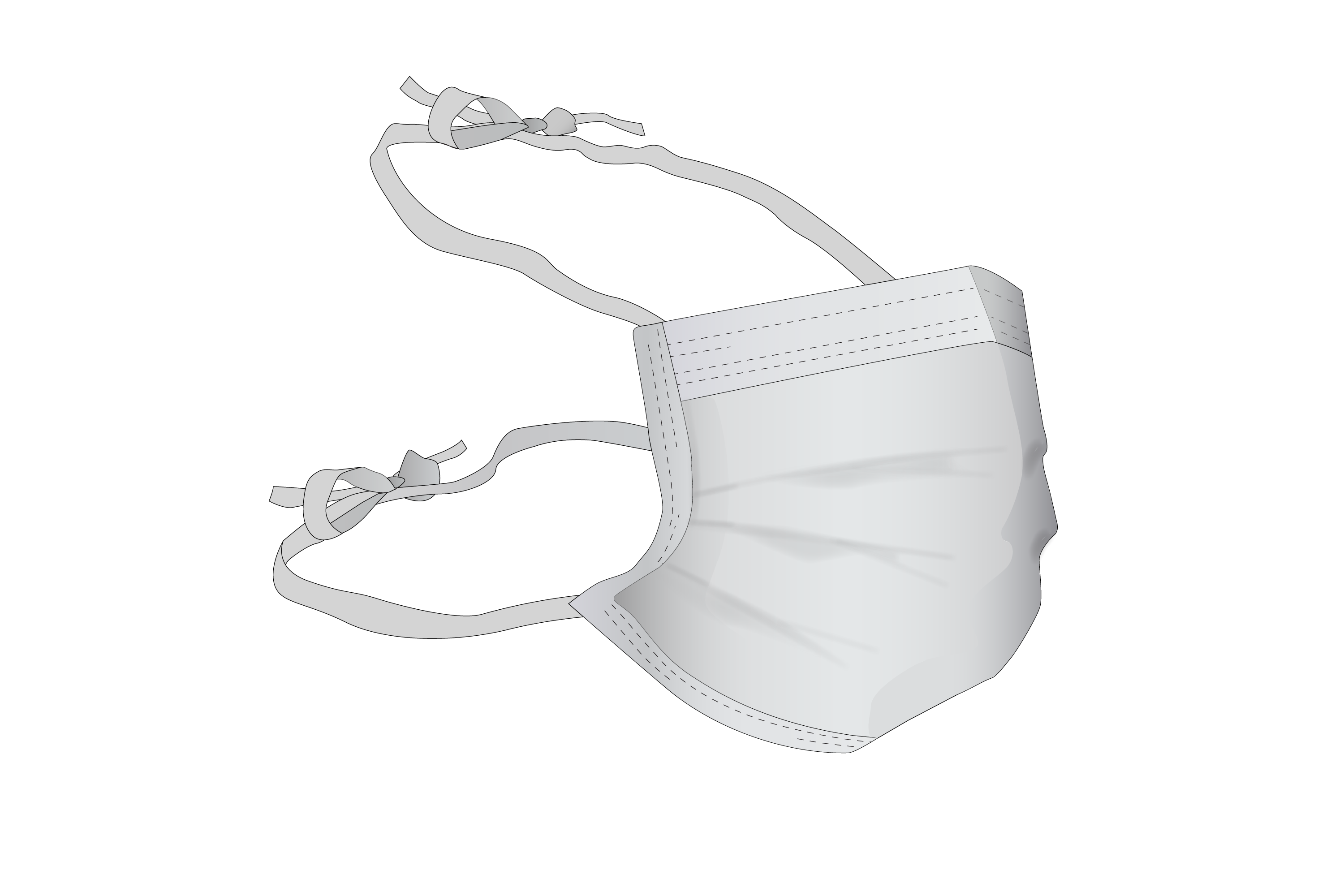 Mask,surgic,typeIIR,tiestrap,disp.pack50