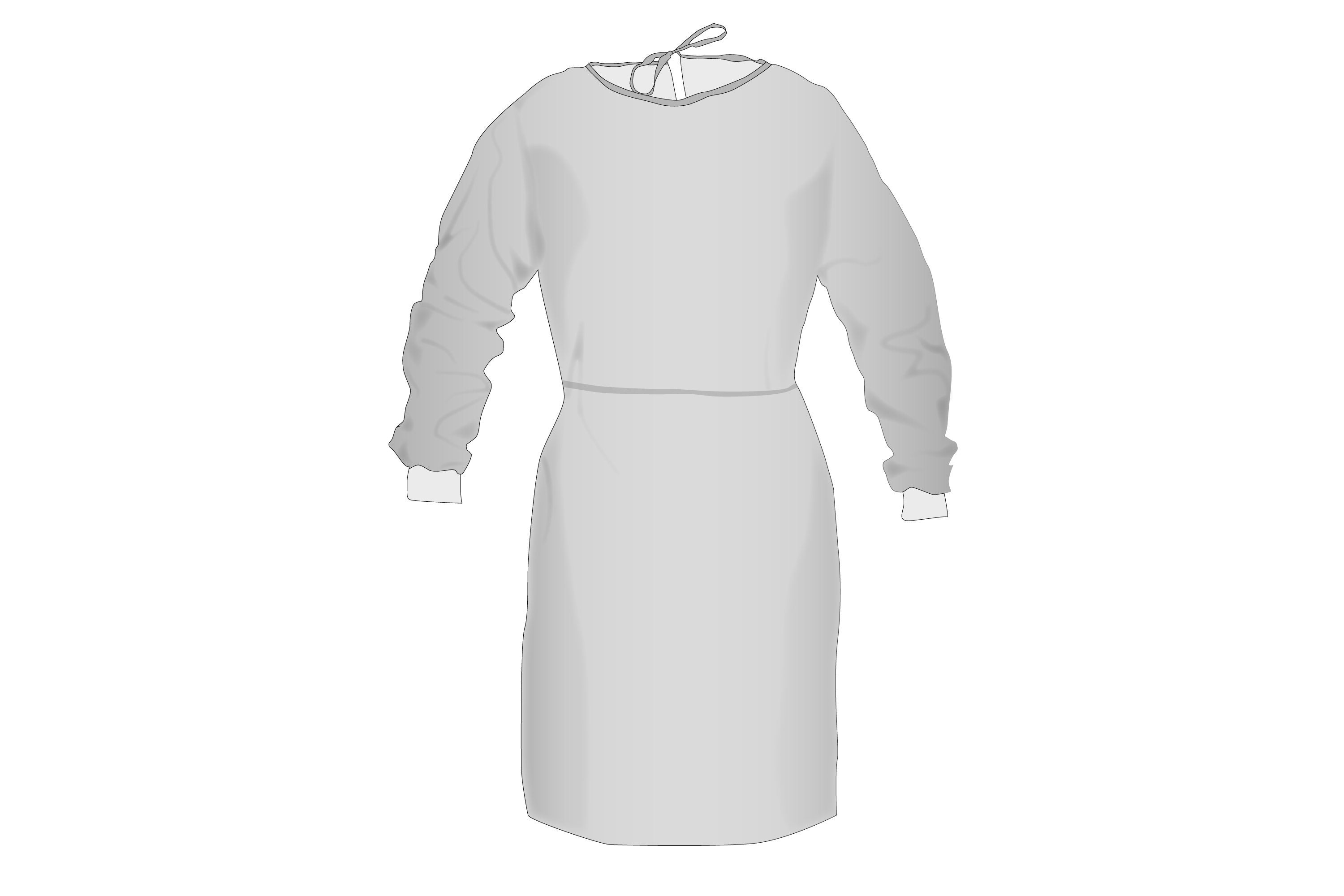 Gown,isolation,nonwoven,disp,XL