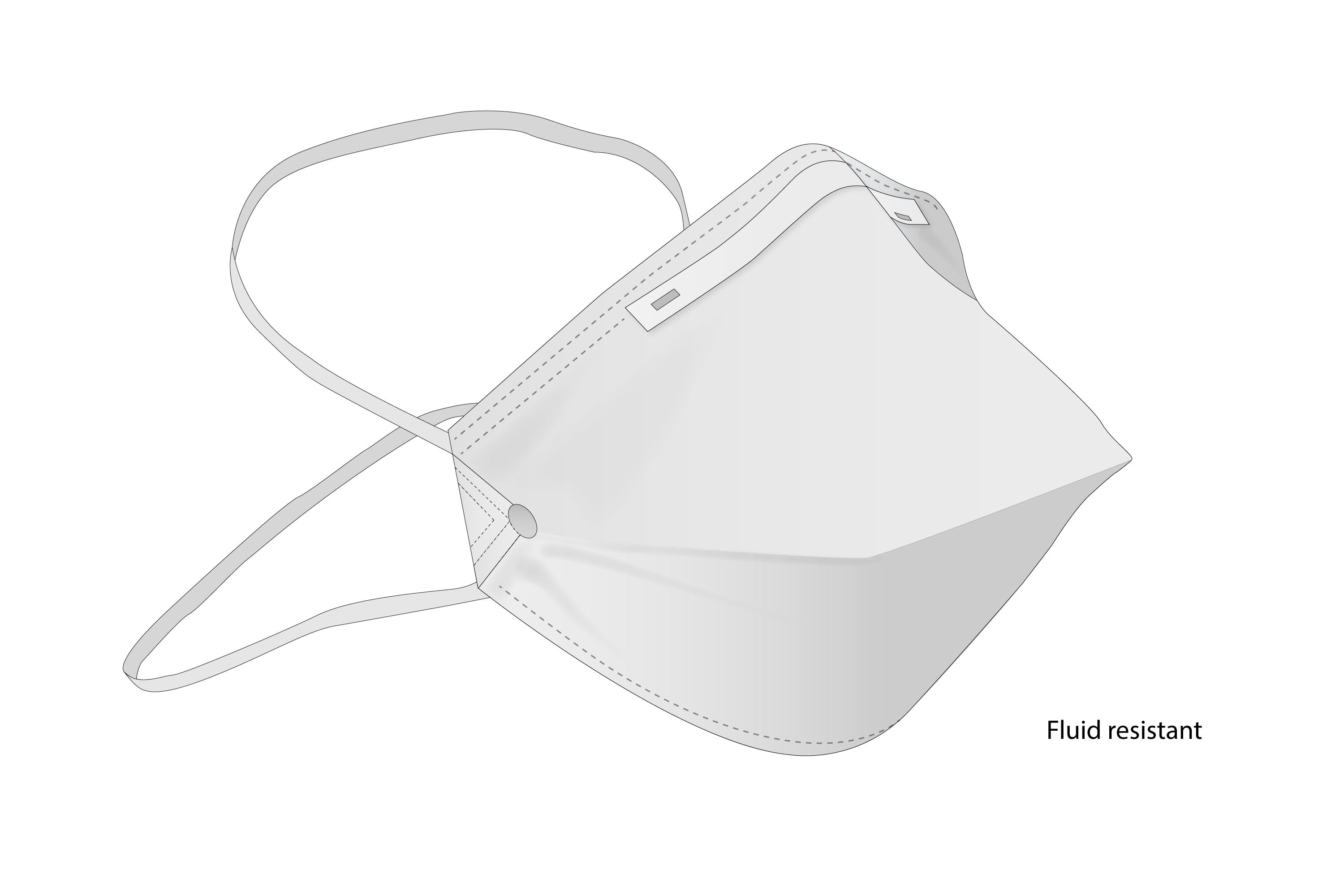 Respirator,FFP2/Surg N95,fluid-resist