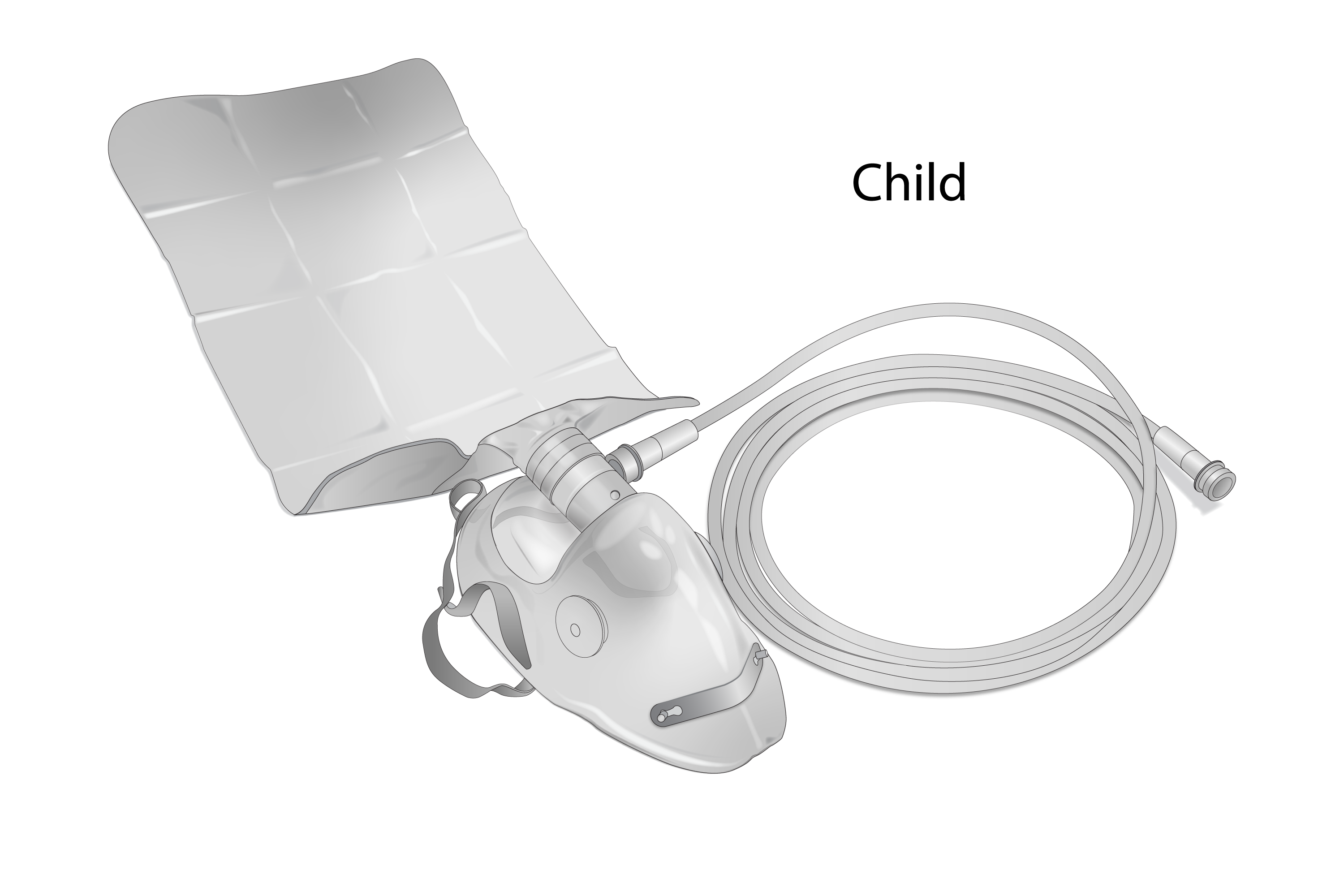 Face mask, non-rebreather, child, s.u.