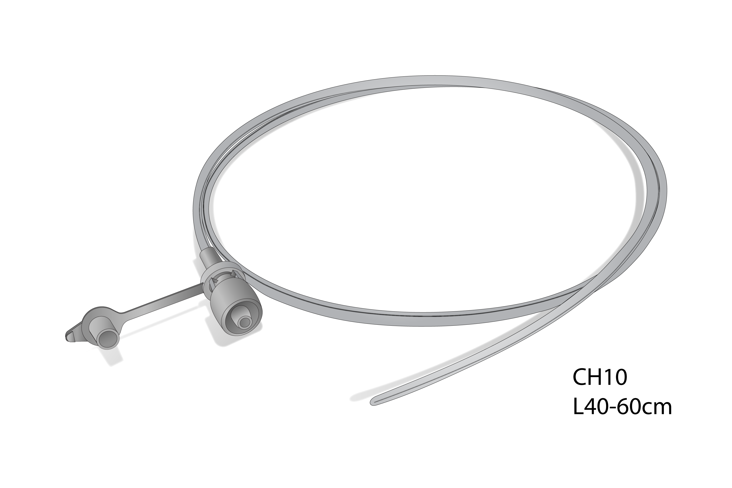 Tube,feeding,CH10,L40-60cm,ENFit,black