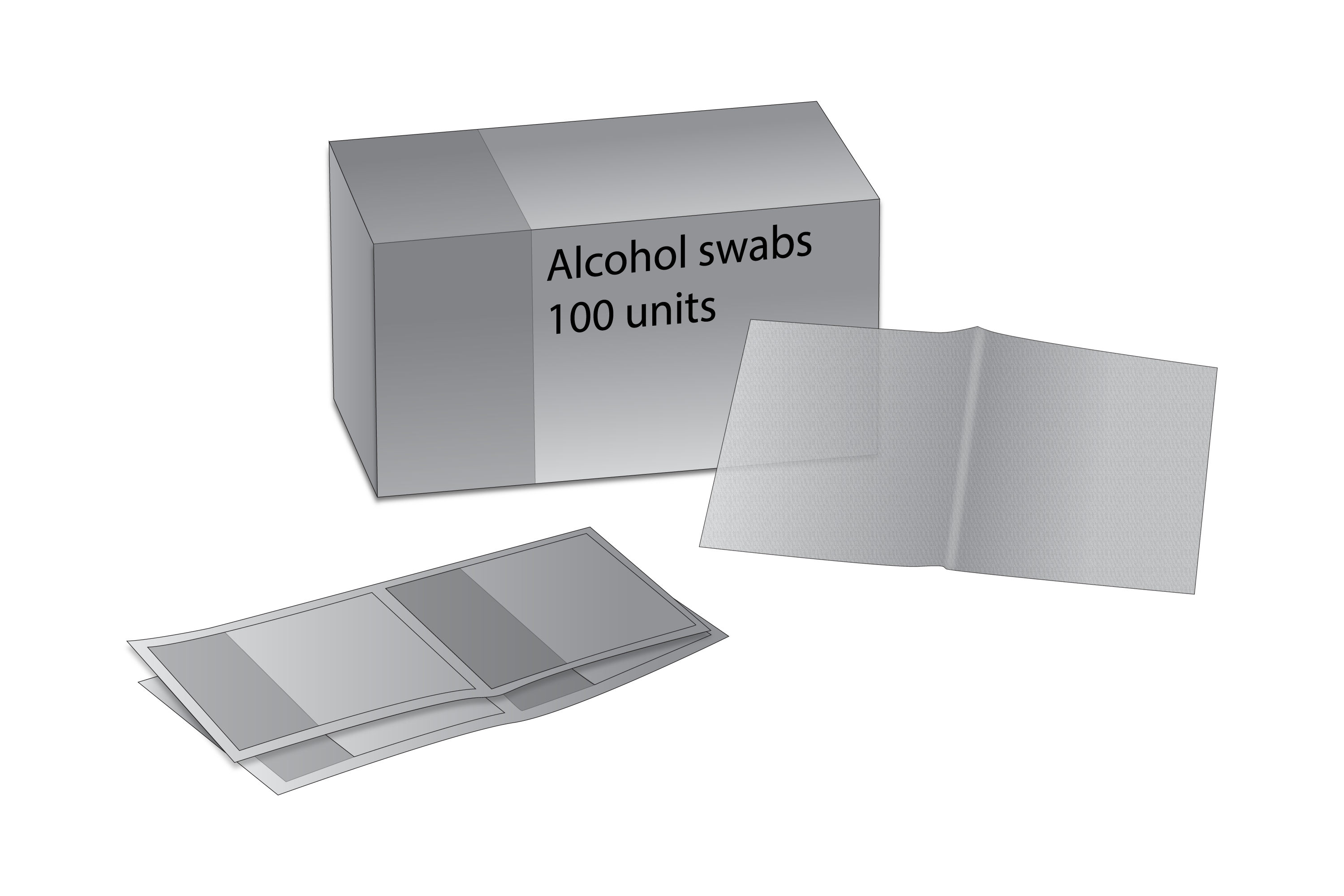 Swab,alcohol,6x3cm,BOX-100