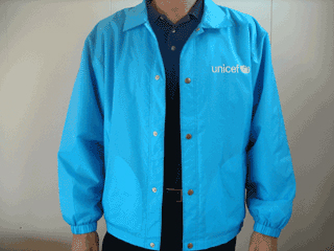 Windbreaker,UNICEF,cyan blue,lined,XXL