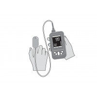 Pulse oximeter,handheld, incl.resp. rate