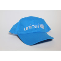 Cap,UNICEF,baseball,cyan blue,cotton