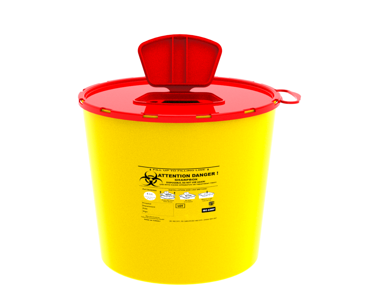 Container,sharps,leak-resistant,w\lid-M