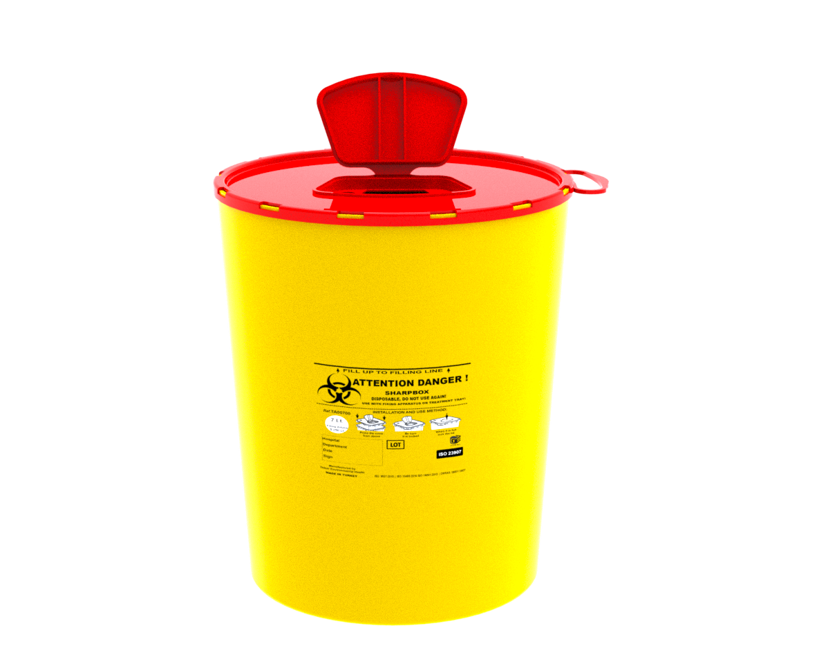 Container,sharps,leak-resistant,w\lid-L