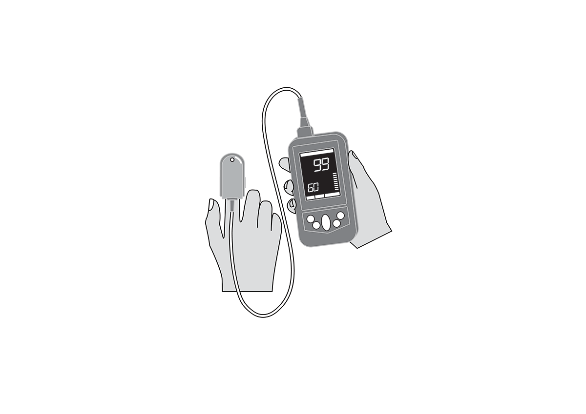 Pulse oximeter,handheld,cont,w/resp rate