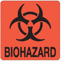 Label,biohazard,adhesive,3x4cm,roll/500