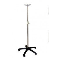 Stand,infusion,double hook,on castors