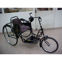 Disability tricycle, hand-powered