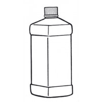 Bottle,plastic,1L,w/screw cap