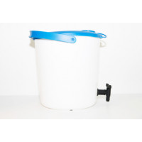 Bucket,HDPE,with lid and tap,14 l