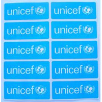 Decal,UNICEF,equip.,small,sheet of 10