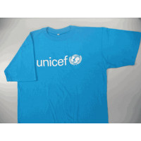 UNICEF T-shirt, cyan blue,cotton,L