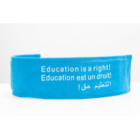 Armband, Education, cyan blue, cloth.